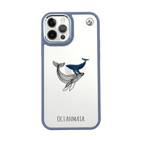 iPhone 12 pro / iPhone 12 hoesje - walvisblauw - "BlueWhale" - duurzaam