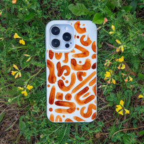 Biologisch abbaubare Handyhülle iPhone 18 Pro / 17 Pro Buchstabensuppe — kompostierbar — Bonus