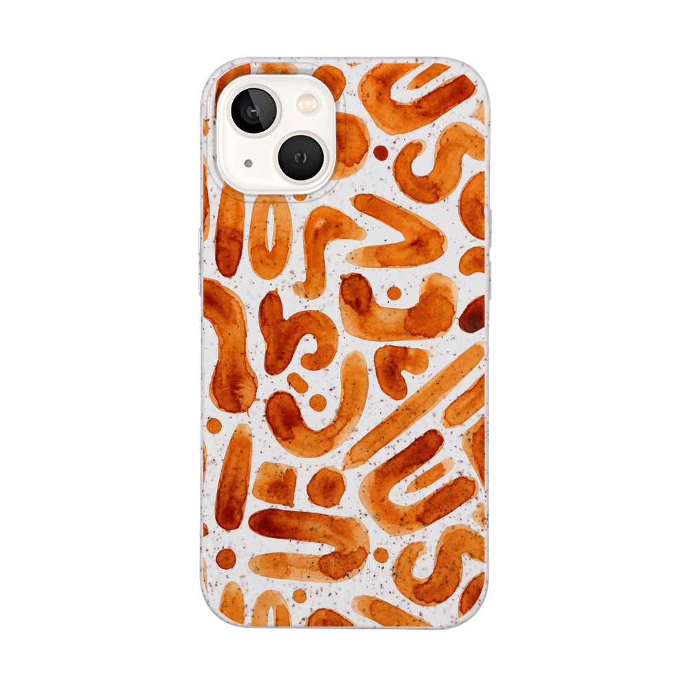 iPhone 13 Hülle - orange - "buchstabensuppe" - nachhaltig