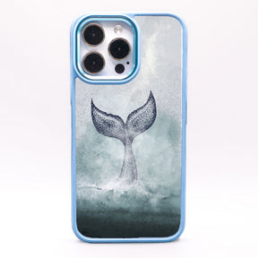 iPhone 16 pro Hülle - Delfin blau - "Dolphin" - nachhaltig