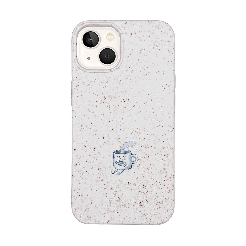 iPhone 13 Case - white - "coffeelove" - sustainable