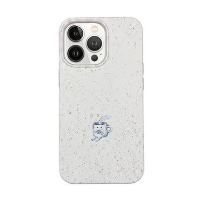 iPhone 13 Pro Max Case - white - "coffeelove" - sustainable