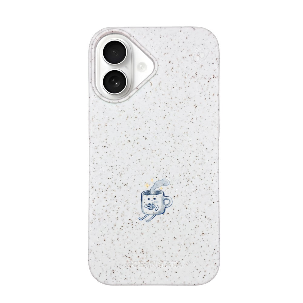 iPhone 16 Case - white - "coffeelove" - sustainable