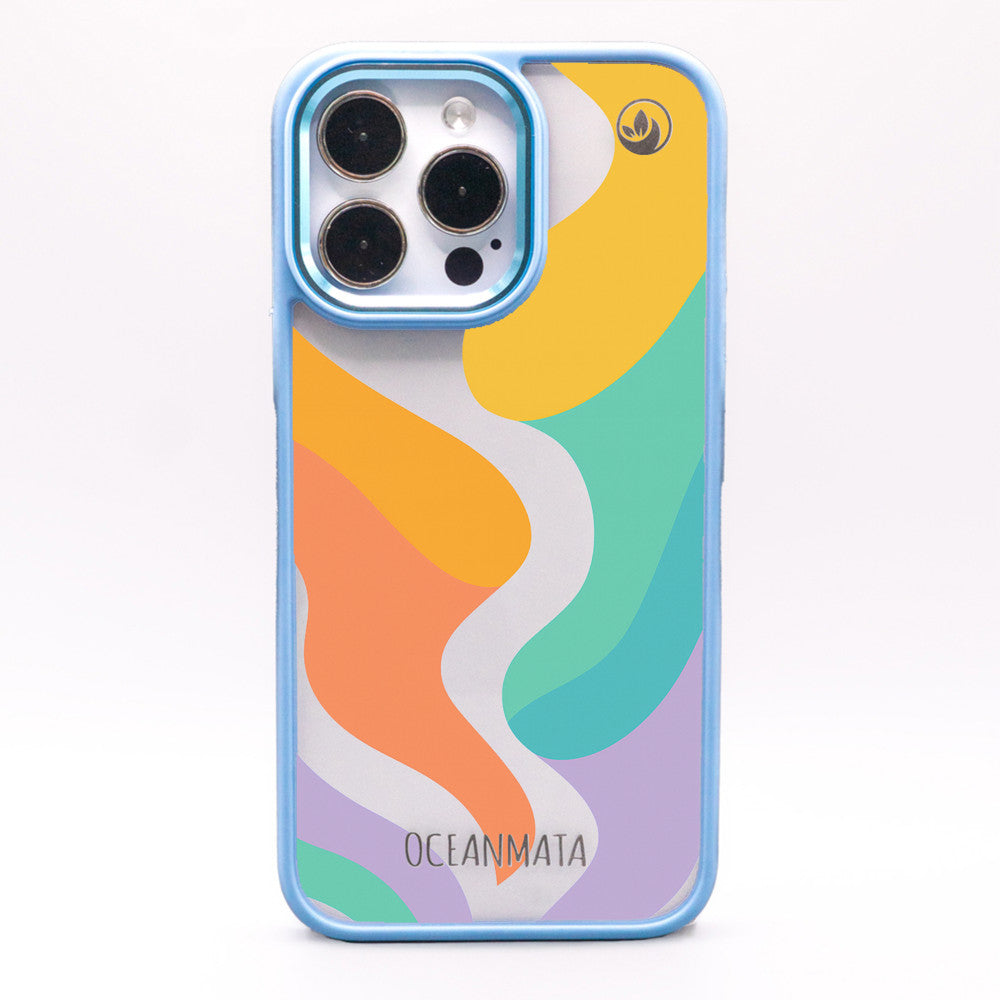 iPhone 15 pro Hülle - bunte Wellen - "Tide Flow" - nachhaltig