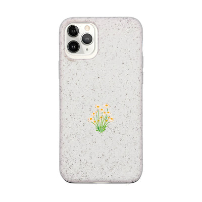 iPhone 11 pro Hülle - Blumen weiß - "Daisy" - nachhaltig