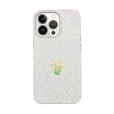 iPhone 13 pro Hülle - Blumen weiß - "Daisy" - nachhaltig