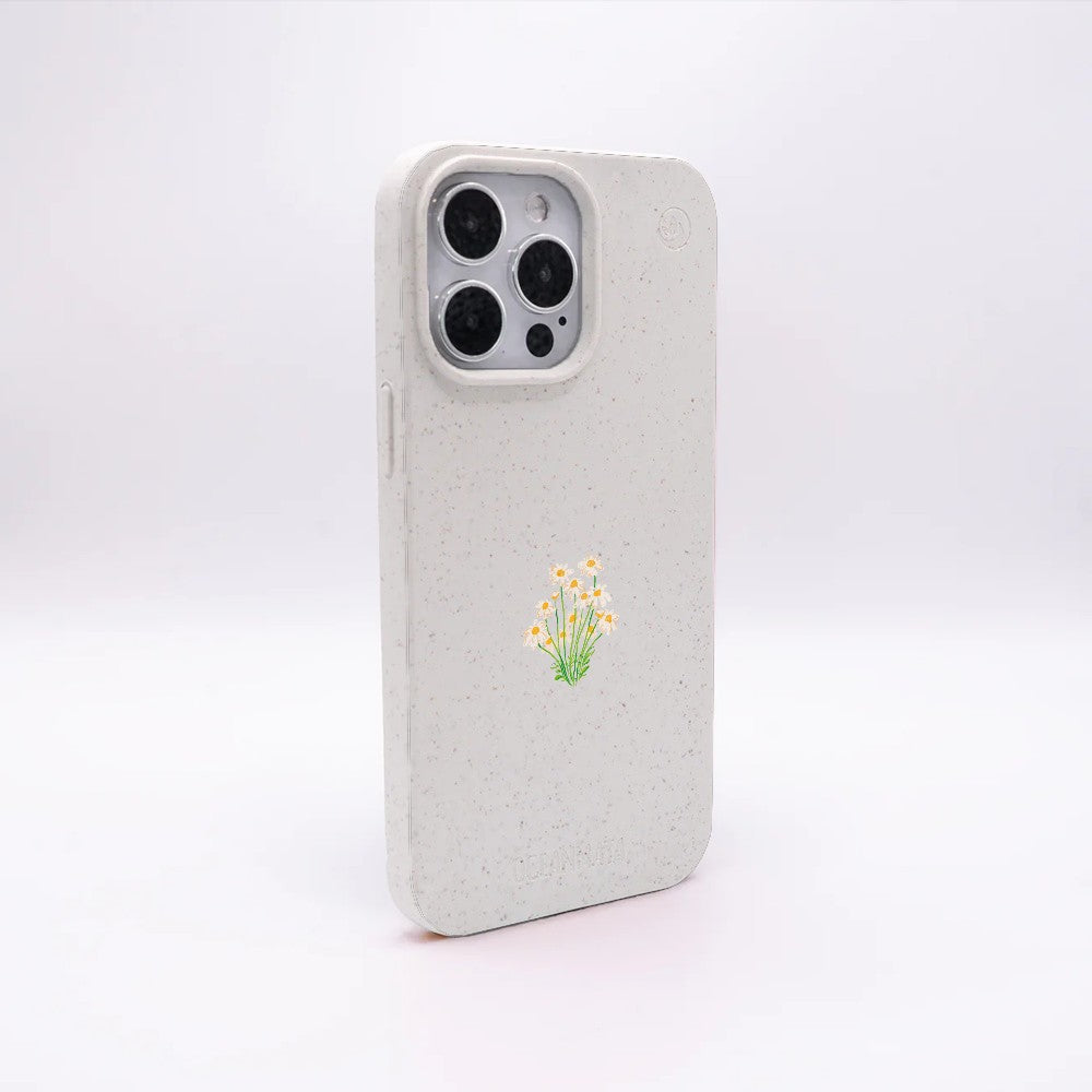 iPhone SE/7/8 Case - Flowers white - "Daisy" - sustainable