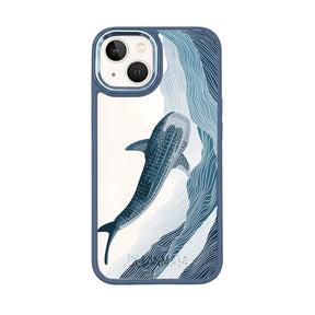 iPhone 13 mini Case - Whale Shark blue - "DeepWater" - sustainable
