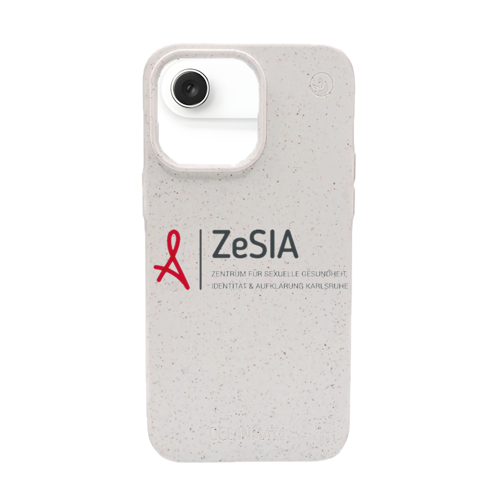 ZeSIA Karlsruhe × OceanMata Hülle Weiß – iPhone 17 Air (Muster)