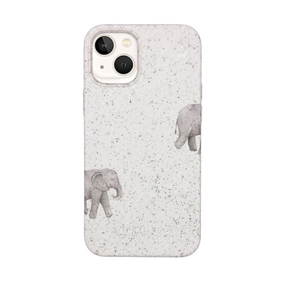 iPhone 13 mini Hülle - Elefant weiß - "Ele-Fant" - nachhaltig