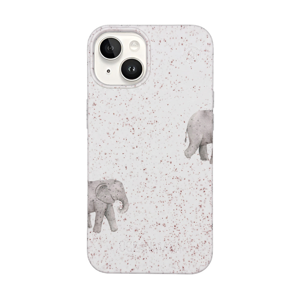 iPhone 14 Hülle - Elefant weiß - "Ele-Fant" - nachhaltig