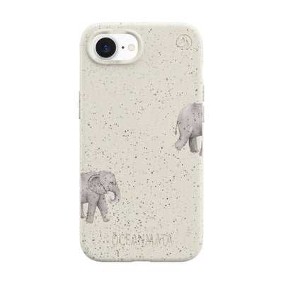 iPhone 16e/17e Hülle - Elefant weiß - "Ele-Fant" - nachhaltig