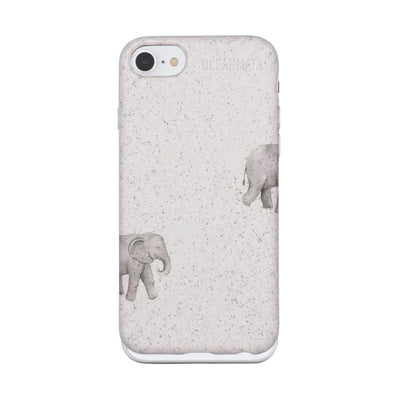 iPhone SE/7/8 Hülle - Elefant weiß - "Ele-Fant" - nachhaltig