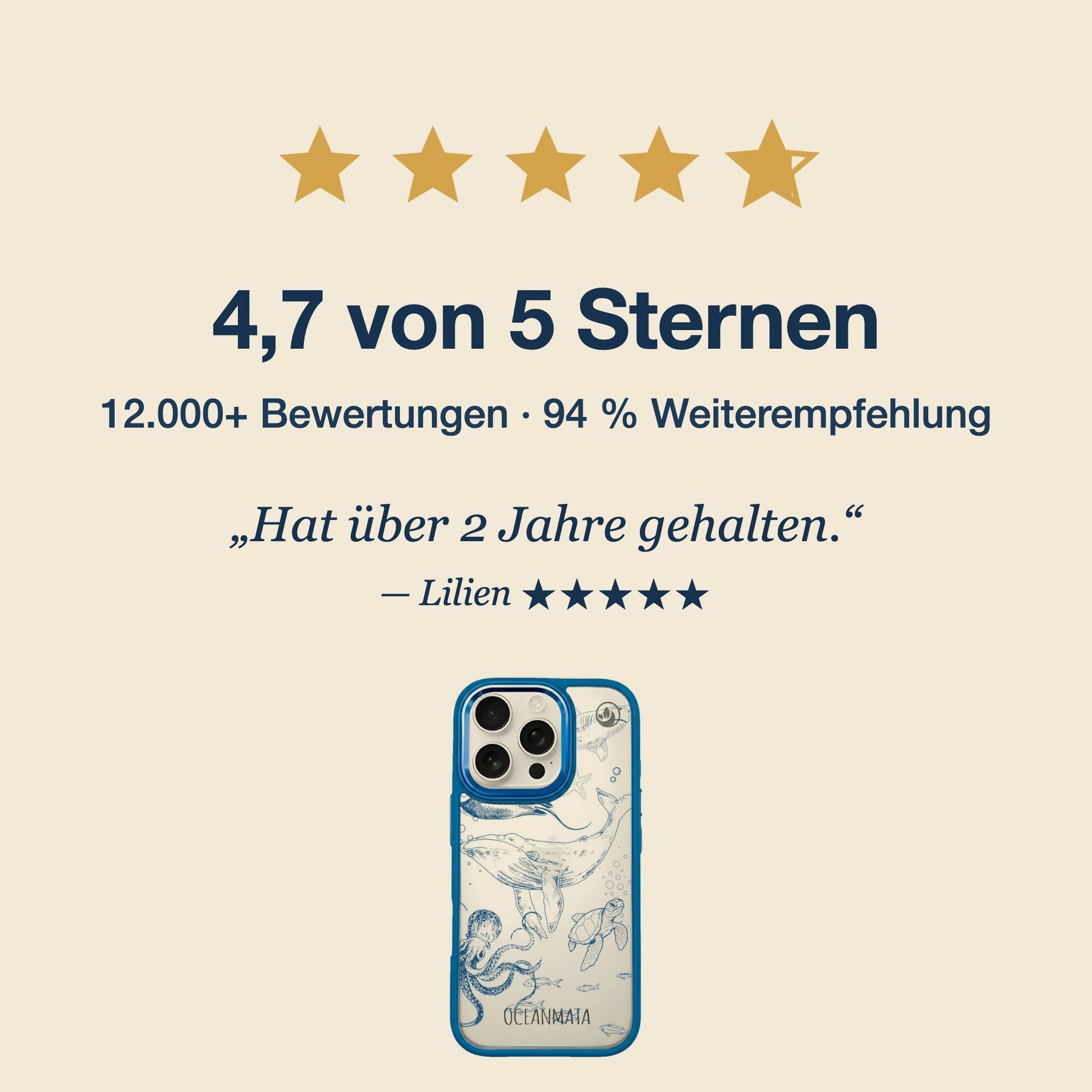 Nachhaltige Handyhülle iPhone 17 pro max Dackel aus Ocean Plastic — Bewertungen