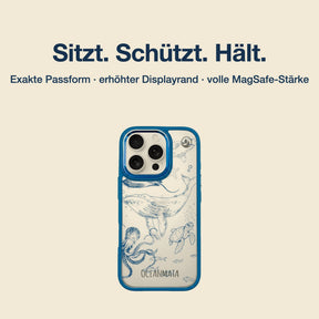 Nachhaltige Handyhülle iPhone 17 pro Forgetmenot aus Ocean Plastic — Passform & MagSafe