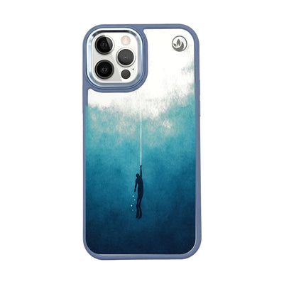 iPhone 12 pro case - Freedive blue - "Freedive" - ​​sustainable