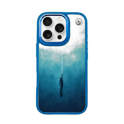iPhone 16 pro max hoesje - Freedive blauw - "Freedive" - ​​​​duurzaam