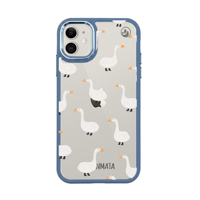 iPhone 11 Hülle -  gans blau - "Goose Fella" - nachhaltig
