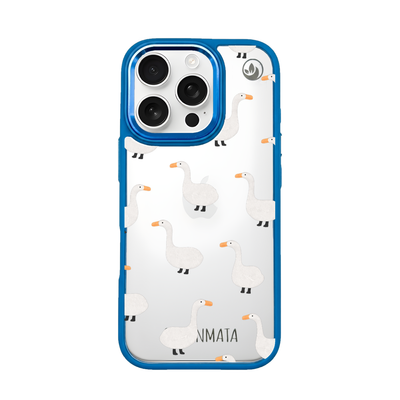 iPhone 16 pro Hülle -  gans blau - "Goose Fella" - nachhaltig