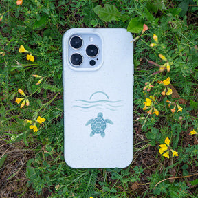 iPhone 15 Hülle - weiß - "Into the Sun" - nachhaltig