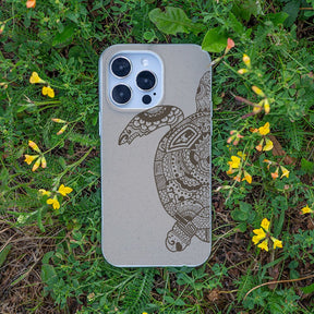 Biologisch abbaubare Handyhülle iPhone 15 Greenturtle — kompostierbar — Bonus