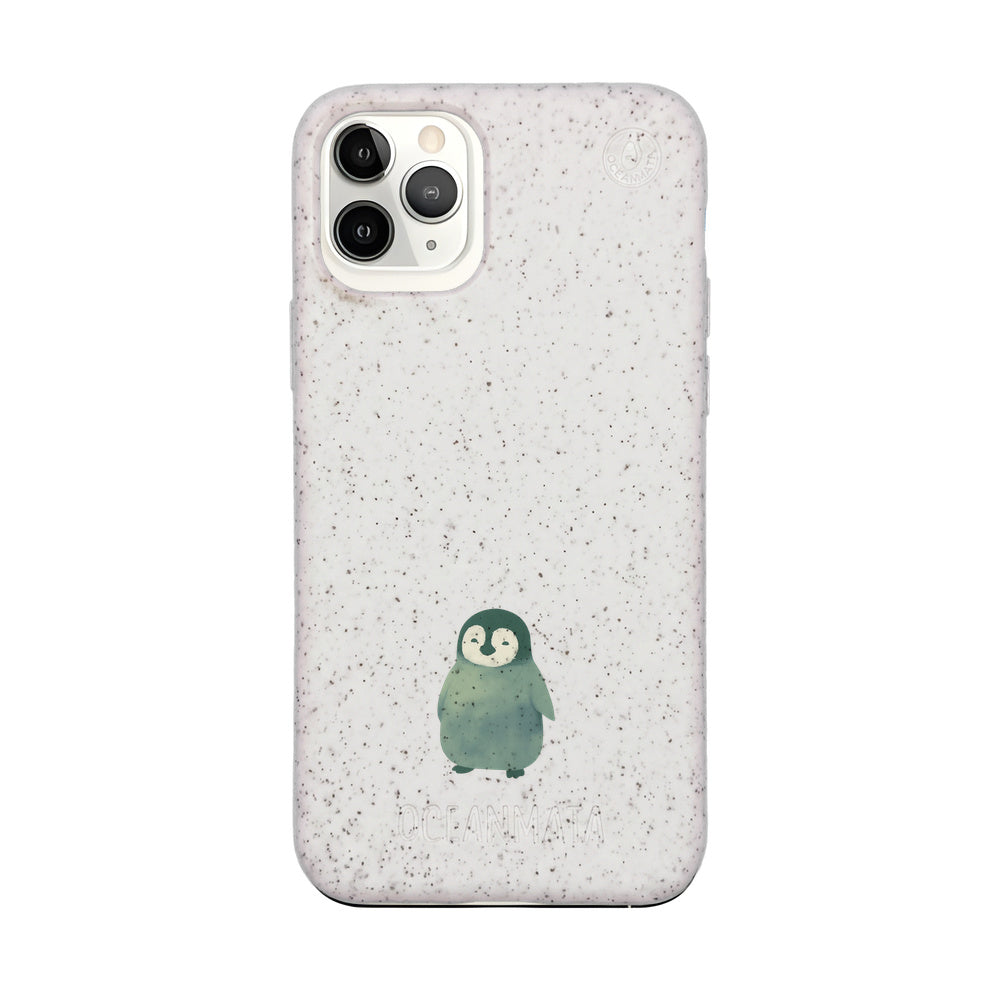 Biologisch abbaubare Handyhülle iPhone 11 pro Happypinguin — kompostierbar — Vorderseite