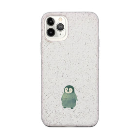 Biologisch abbaubare Handyhülle iPhone 11 pro Happypinguin — kompostierbar — Vorderseite