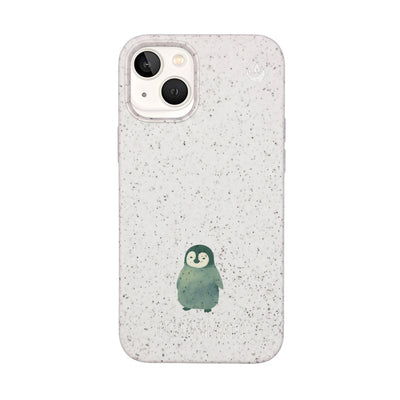 iPhone 13 mini Hülle - Pinguin weiß - "HappyPinguin" - nachhaltig