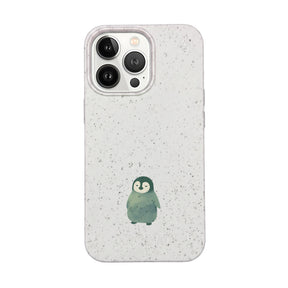 Biologisch abbaubare Handyhülle iPhone 13 pro Happypinguin — kompostierbar — Vorderseite