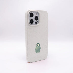 Biologisch abbaubare Handyhülle iPhone 14 pro Happypinguin — kompostierbar — Rückseite