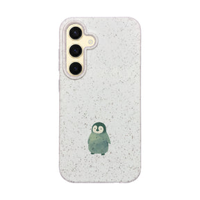Biologisch abbaubare Handyhülle Samsung S24 Happypinguin — kompostierbar — Vorderseite