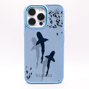 iPhone 11 pro Hülle - Hai blau - "Into the blue" nachhaltig