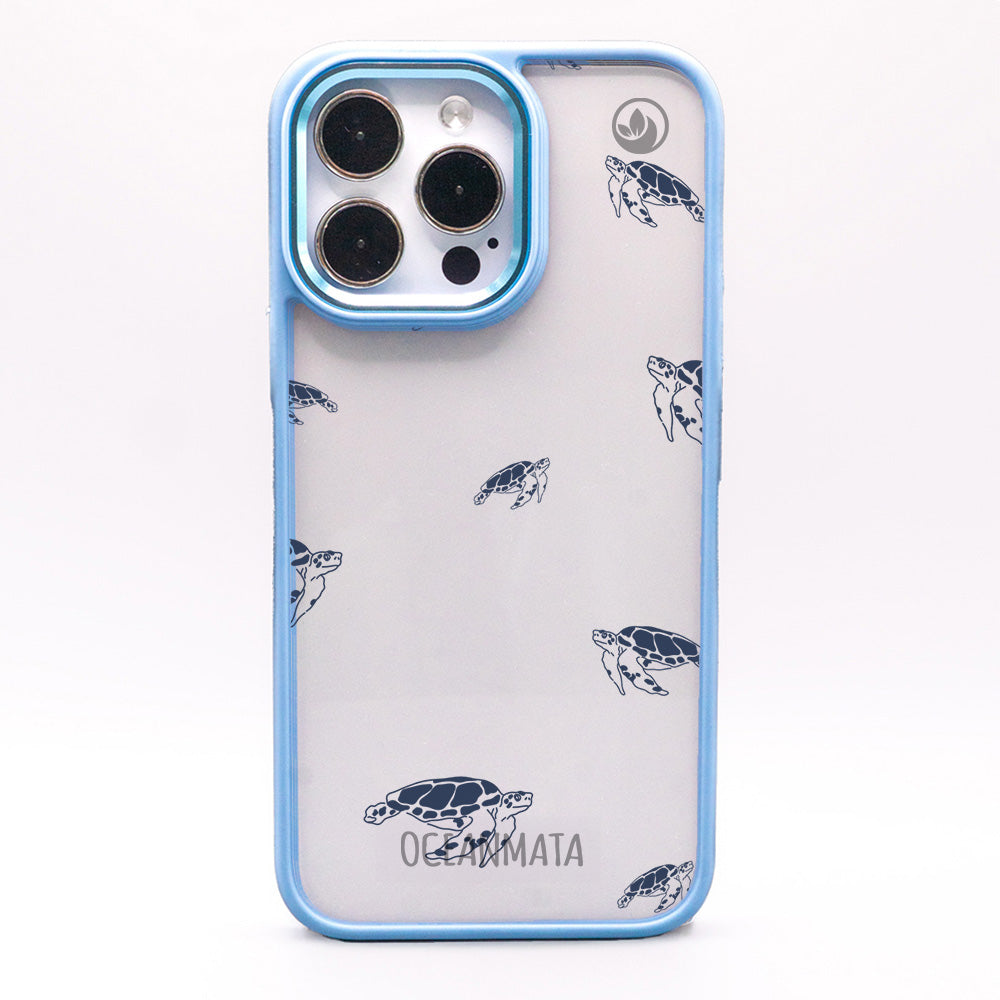 iPhone 15 Hülle - Schildkröten blau - "Turtlino" - nachhaltig
