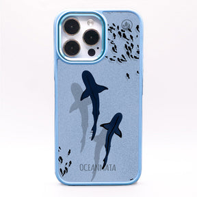iPhone 11 pro Hülle - Hai blau - "Into the blue" nachhaltig