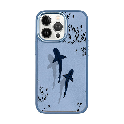 iPhone 13 pro case - Shark blue - "Into the blue" sustainable
