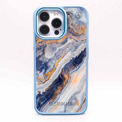 iPhone 13 Hülle - marmor blau - "BlueMarble" - nachhaltig