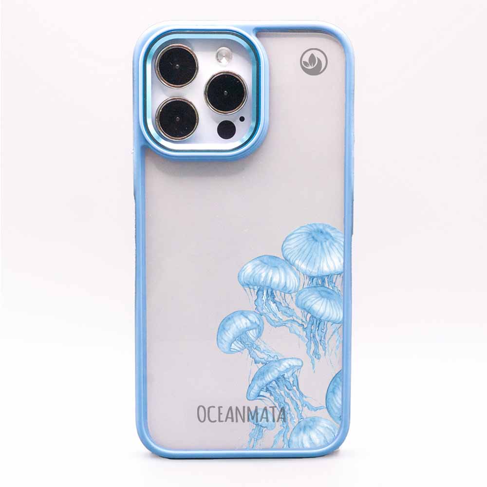 iPhone SE/7/8 Hülle -  qualle blau - "Jellies" - nachhaltig