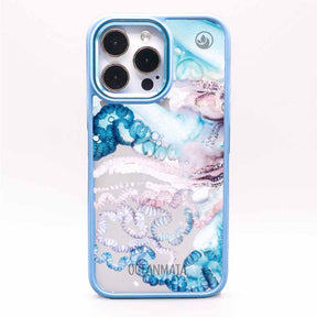 iPhone 14 Hülle - Qualle blau - "Men o' War" - nachhaltig