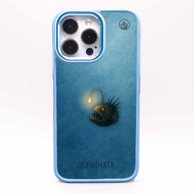 iPhone 13 pro case - Anglerfish blue - "Sour" - sustainable