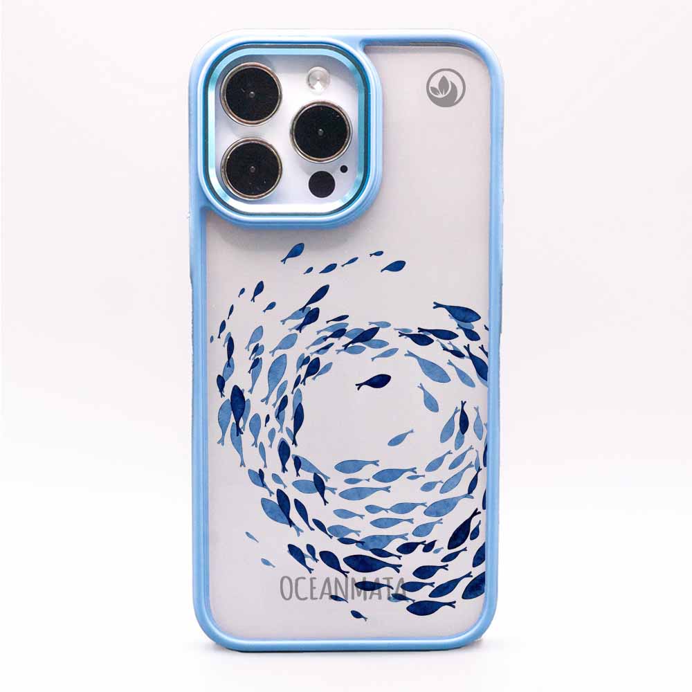 iPhone 13 pro Hülle - Schwarm blau - "Swarmin" - nachhaltig