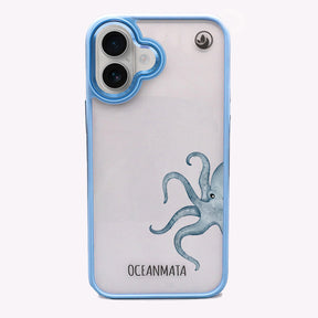 iPhone 16 Hülle - Oktopus blau - "TentacleTheory" - nachhaltig