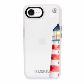 iPhone 16e Hülle - Leuchtturm blau - "Lighthouse" - nachhaltig