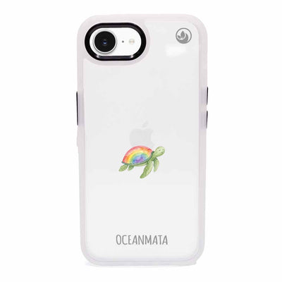 iPhone 16e Hülle - Schildkröte blau - "Queertle" - nachhaltig