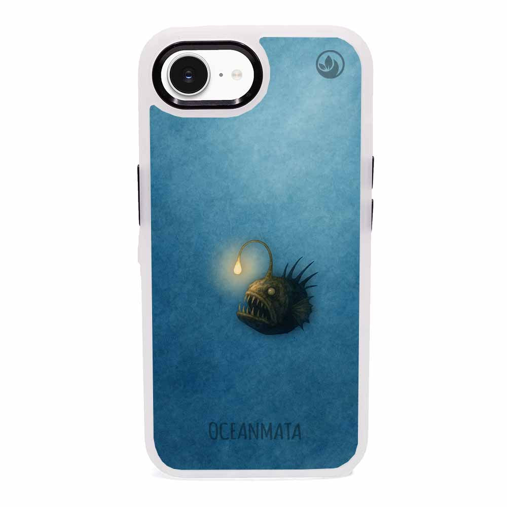 iPhone 16e Hülle - Anglerfisch blau - "Sour" - nachhaltig