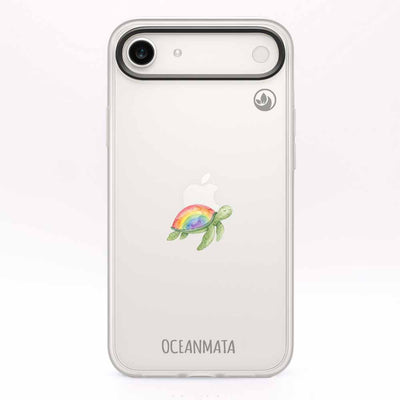 iPhone 17 Air Hülle - Schildkröte blau - "Queertle" - nachhaltig