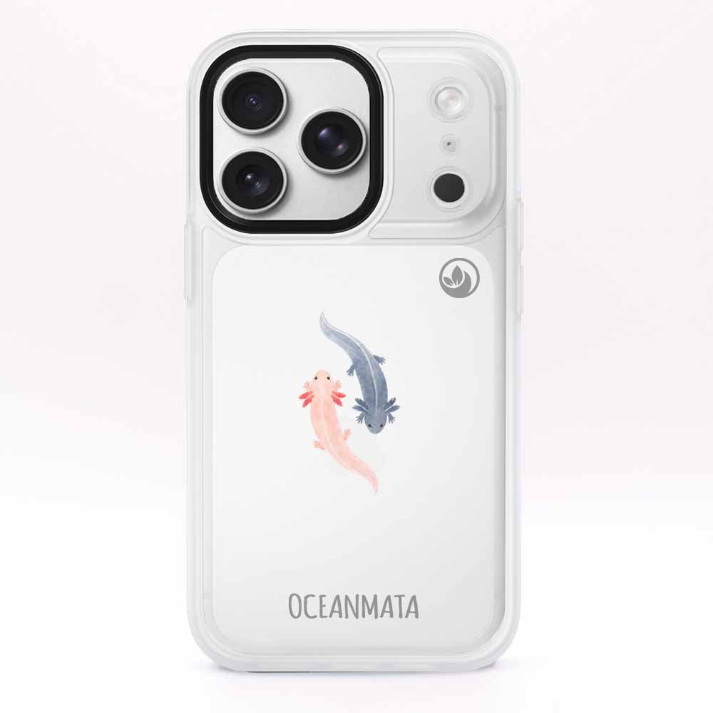 iPhone 17 pro Hülle - Axlotl blau - "Axl" - nachhaltig