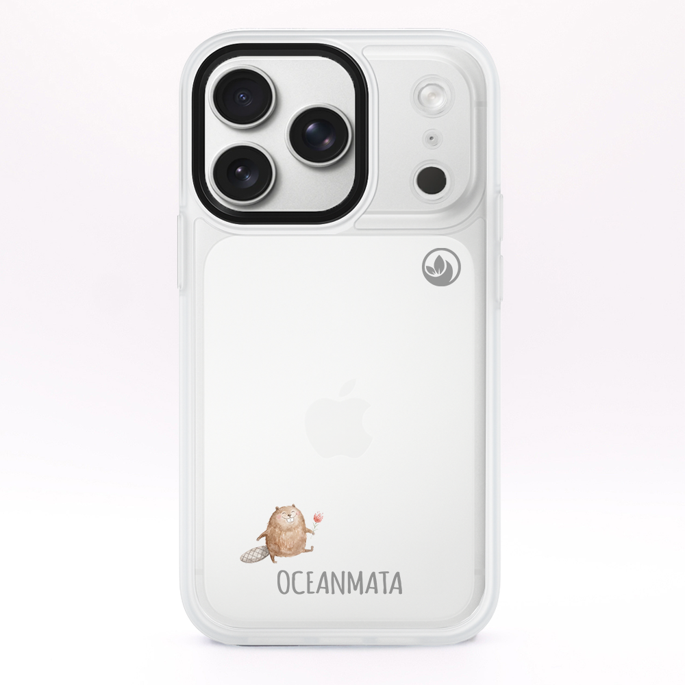 iPhone 17 pro max Hülle - Biber blau - "BeaverBliss" - nachhaltig