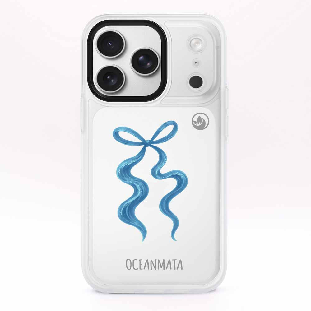 iPhone 17 pro max Hülle - Schleife blau - "tideknot" - nachhaltig