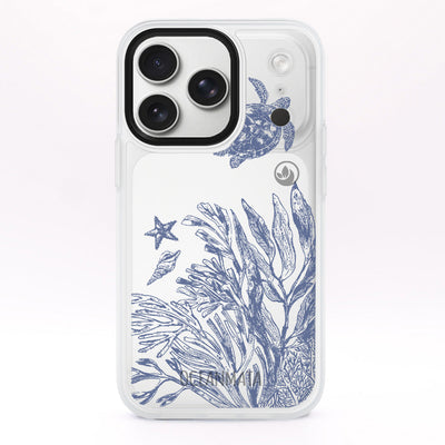 iPhone 17 pro max case - turtles blue - "Silent Wave" - ​​sustainable