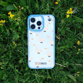 iPhone 14 pro max Hülle -  gans blau - "Goose Fella" - nachhaltig